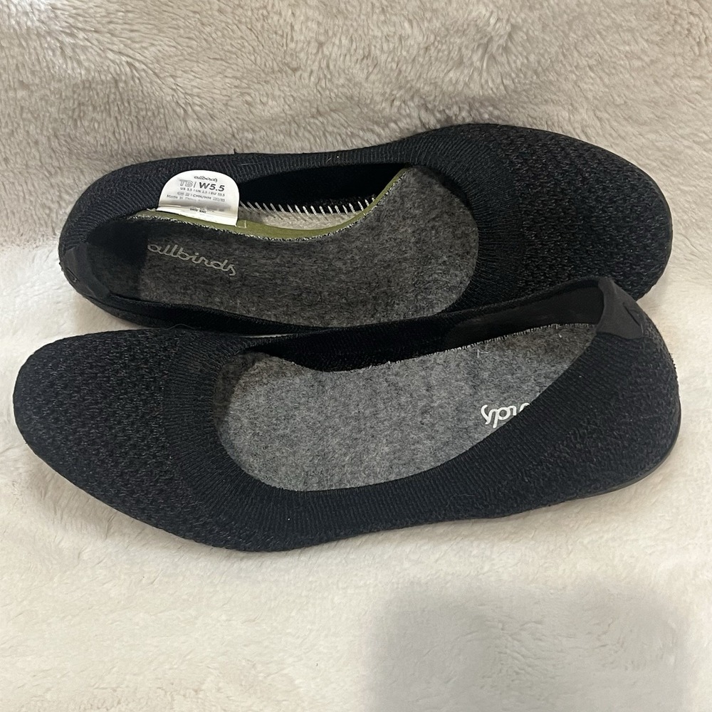 Allbirds‎ Tree Breezers Slip On Ballet Black Casual Comfort Flats Sz 5.5 - Picture 7 of 7